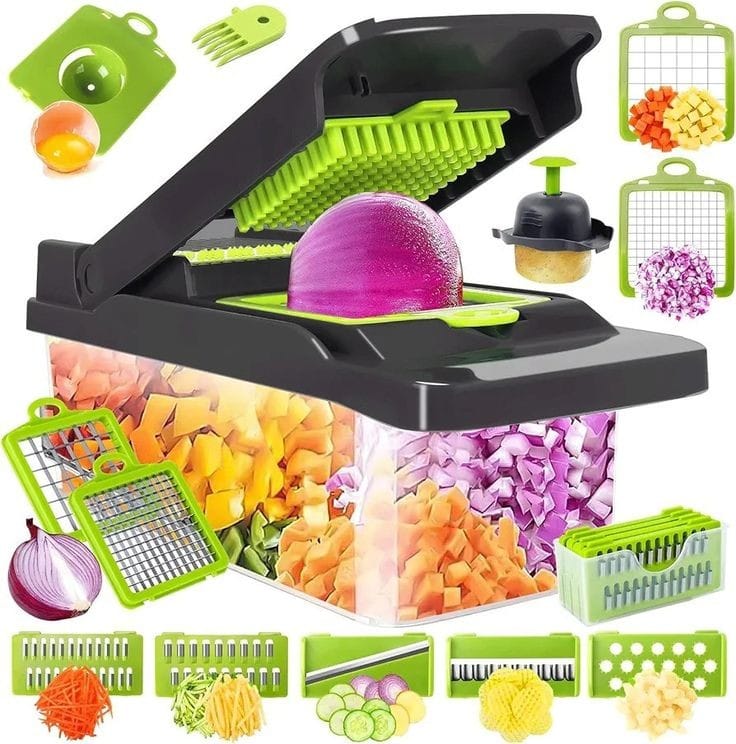 Cortadora De Verduras Y Frutas (14 En 1) / 60% De DCTO🎁 Solo X Hoy